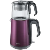 Arzum AR3031 Çaycı Heptaze Inox-Cam Çay Makinesi Mürdüm